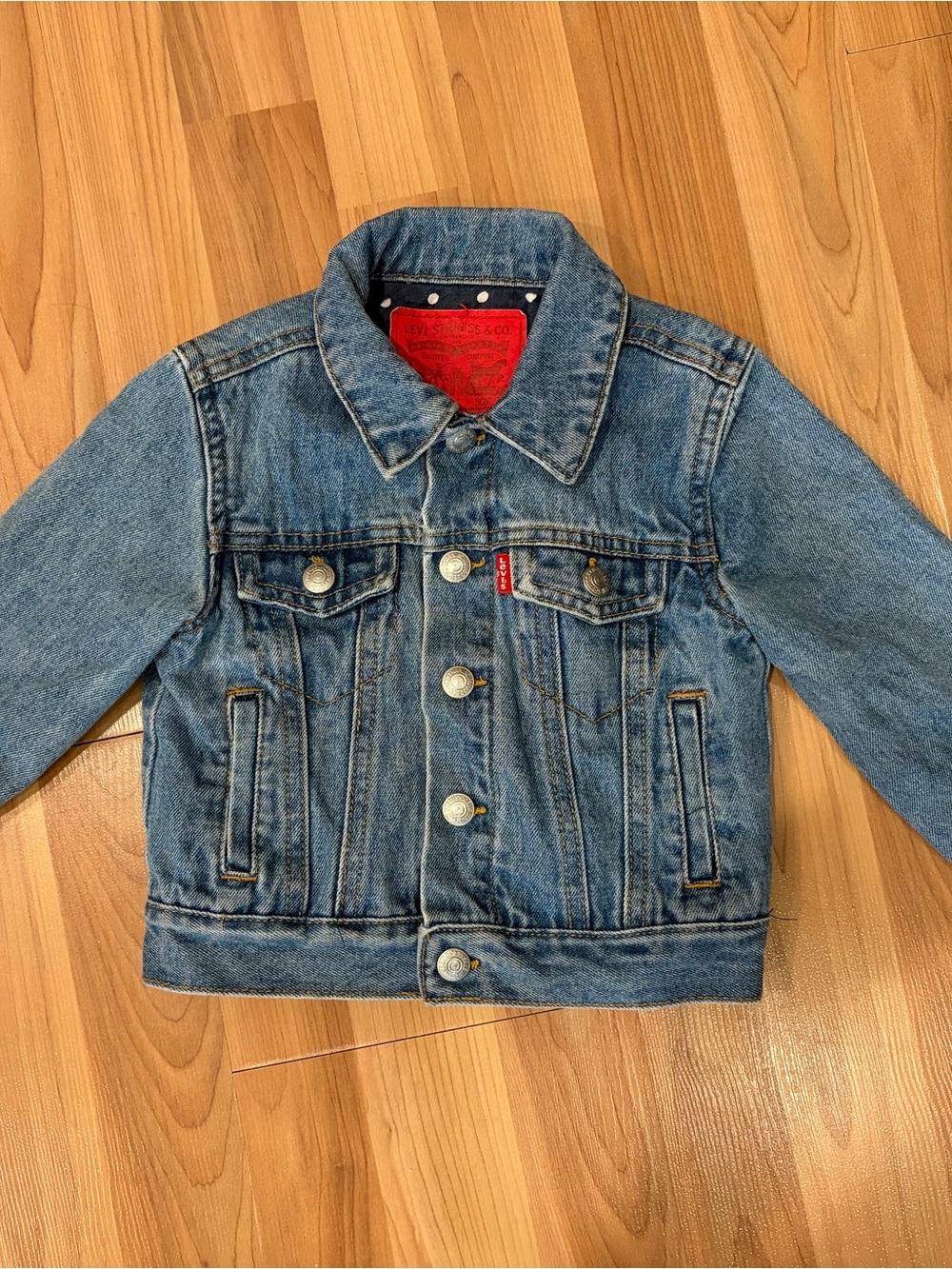 Levi's Kids Light Blue Denim Jacket with Red Tag